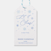 Étiquettes-cadeau Laissez-le neiger Snowflakes Joyeux Noël (Devant)