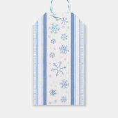 Étiquettes-cadeau Laissez-le neiger Snowflakes Joyeux Noël (Dos)