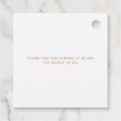 Étiquettes Cadeau Laissez Love Sparkle, Or moderne et blanc (Dos)