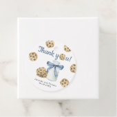 Étiquettes Cadeau Lait et biscuits Baby shower Merci (En situation)