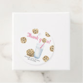 Étiquettes Cadeau Lait et biscuits Baby shower Merci (En situation)