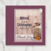 Étiquettes Cadeau Lait rustique peut Mariage campagnard Merci (Dos)