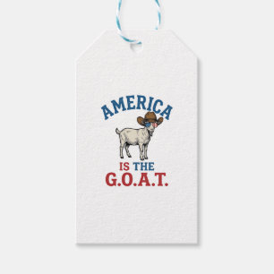 Étiquettes-cadeau L'Amérique Est La G.O.A.T Chemise de Cow-boy Patri