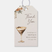 Étiquettes-cadeau L'amour brasse Espresso Martini Merci de douche (Devant)