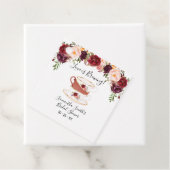 Étiquettes Cadeau L'amour brasse la marsala thé nuptiale douche (En situation)