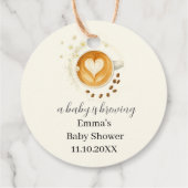 Étiquettes Cadeau L'amour brasse le Baby shower (Dos)