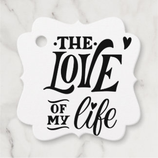 Étiquettes Cadeau L'amour de ma vie – Conception de typographie roma