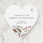 Étiquettes Cadeau L'Amour Est Douce Traiter Fleurs Bourgogne Fête de (Dos)