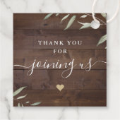 Étiquettes Cadeau L'amour est doux élégant bois vert mariage rustiqu (Dos)