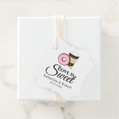 Étiquettes Cadeau L'amour est doux | Mariage café et beigne (En situation)