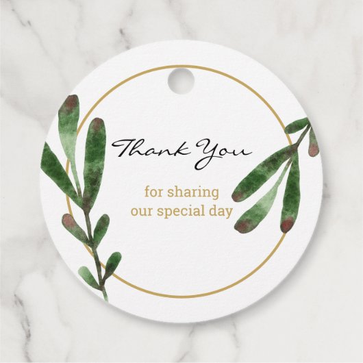 Étiquettes Cadeau L'amour est doux Tropical Mariage Merci (Dos)