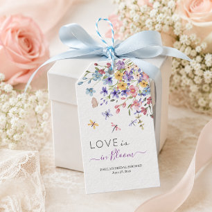 Étiquettes-cadeau L'amour est en fleurs Demoiselles d'honneur Shower