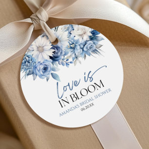 Étiquettes Cadeau L'amour est en fleurs Dusty Blue Floral Mariage Sh