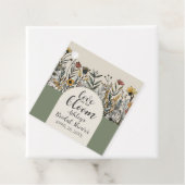 Étiquettes Cadeau L'amour est en fleurs - Fête de mariage Boho Flowe (En situation)