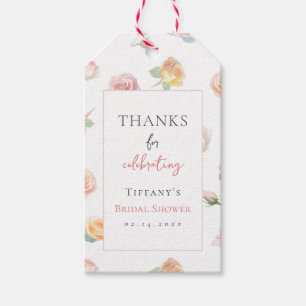 Étiquettes-cadeau L'amour est en fleurs Jardin Floral Réception de M
