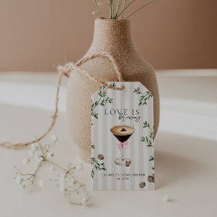 Étiquettes-cadeau L'amour est en train de se faire Martini Espress