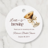 Étiquettes Cadeau L'amour est en train de se préparer Shower de mari (Devant)