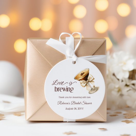 Étiquettes Cadeau L'amour est en train de se préparer Shower de mari