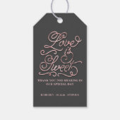 Étiquettes-cadeau L'amour est le Merci Mariage doux (Devant)