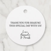 Étiquettes Cadeau L'amour est Mariage (Dos)