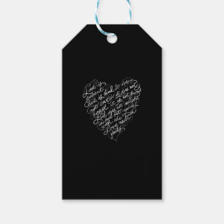 Étiquettes-cadeau L'amour est patient, l'amour est gentil, inspirati