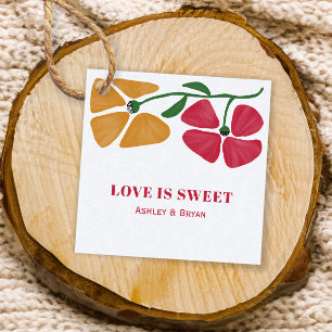 Étiquettes Cadeau L'amour lumineux et coloré est un cadeau Mariage d