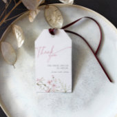 Étiquettes-cadeau L'amour rose pâle est en Merci Fleur sauvage fleur