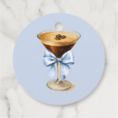 Étiquettes Cadeau L'amour se prépare Blue Coquette Arc Échange de ca (Dos)