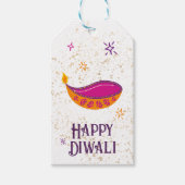 Étiquettes-cadeau Lampe à huile de Diwali festive (Devant)