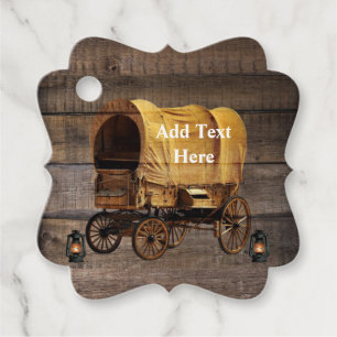 Étiquettes Cadeau Lampes à huile de charbon Wagon couvertes Western