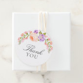Étiquettes Cadeau Lancement de mariage Blush et Violet Bloom (En situation)