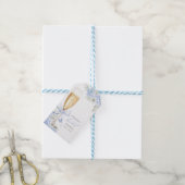 Étiquettes-cadeau Lancement de mariage floral bleu Hydrangea (Avec de laficelle)