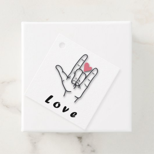 Étiquettes Cadeau Langue des signes Amour (En situation)