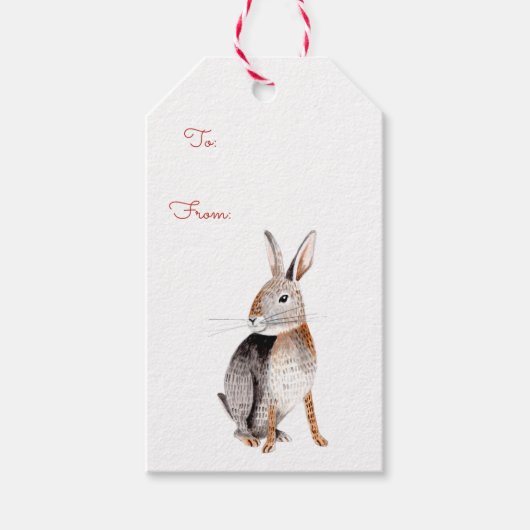 Étiquettes-cadeau Lapin (Devant)