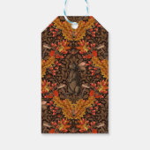 Étiquettes-cadeau Lapin d'automne sur brun (Dos)