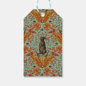 Étiquettes-cadeau Lapin d'automne sur vert clair (Dos)