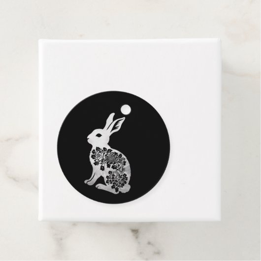 Étiquettes Cadeau Lapin de Pâques (En situation)