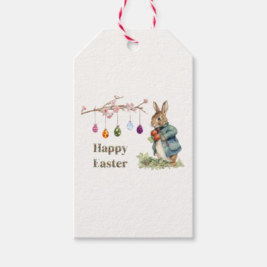 Étiquettes-cadeau Lapin de Pâques (Devant)