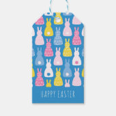 Étiquettes-cadeau Lapin de Pâques Bleu (Devant)