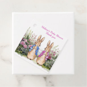 Étiquettes Cadeau Lapin de Pâques classique personnalisé merci