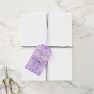 Étiquettes-cadeau Lapin de Pâques Lilas Mignon Remerciement Baby Sho
