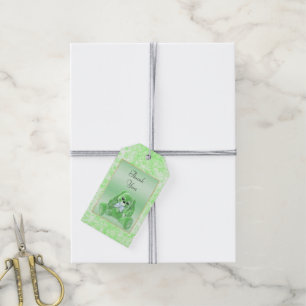 Étiquettes-cadeau Lapin de Pâques Mignon Vert Remerciement Baby Show
