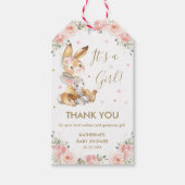 Étiquettes-cadeau Lapin Lapin Baby shower Floral Merci Favoriser (Devant)