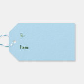 Étiquettes-cadeau Lapin Lapin Fleurs Roses (Dos Horizontal)