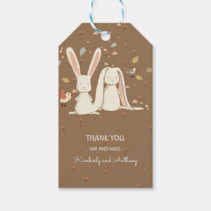 Étiquettes-cadeau Lapin lapins Couple mignonne Doux jolie