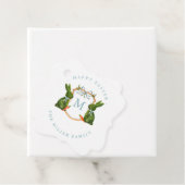 Étiquettes Cadeau Lapin Topiaire De Crête Monogramme Pâques (En situation)