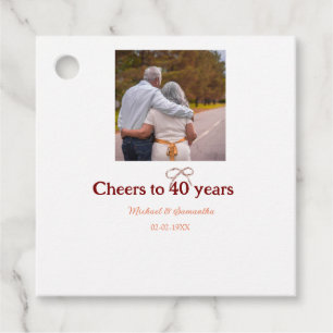 Étiquettes Cadeau L'arc de Marron salue le mariage de 40 ans