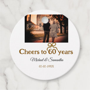 Étiquettes Cadeau L'arc d'or applaudit à 60 ans de mariage