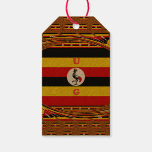 Étiquettes-cadeau L'Art Vibrant Ouganda Inspiré Du Drapeau