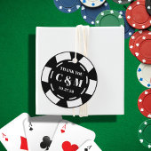 Étiquettes Cadeau Las Vegas Casino Poker Chip Mariage Merci